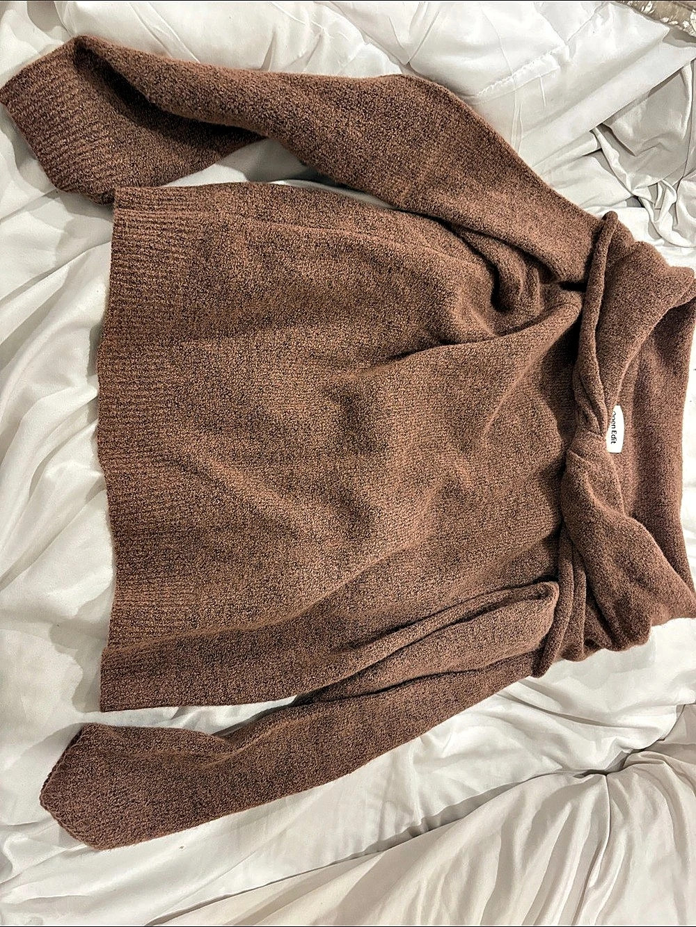 Open Edit Cowl Neck Sweater in Brown Size Small NWT